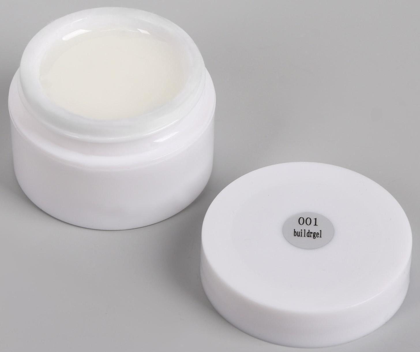 Fiber Gel для наращивания ногтей, со стекловолокном, LED/UV, 15 мл, цвет белый