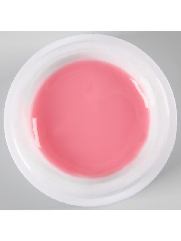 Fiber Gel для наращивания ногтей, со стекловолокном, камуфлирующий, LED/UV, 15 мл, цвет нежно-розовый