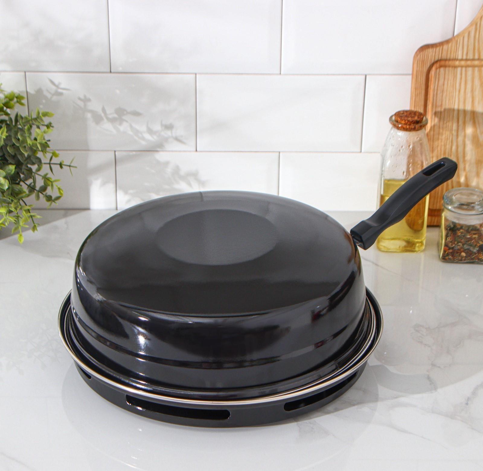 Сковорода- гриль Healthy grill, d=33 см, антипригарное покрытие, цвет чёрный