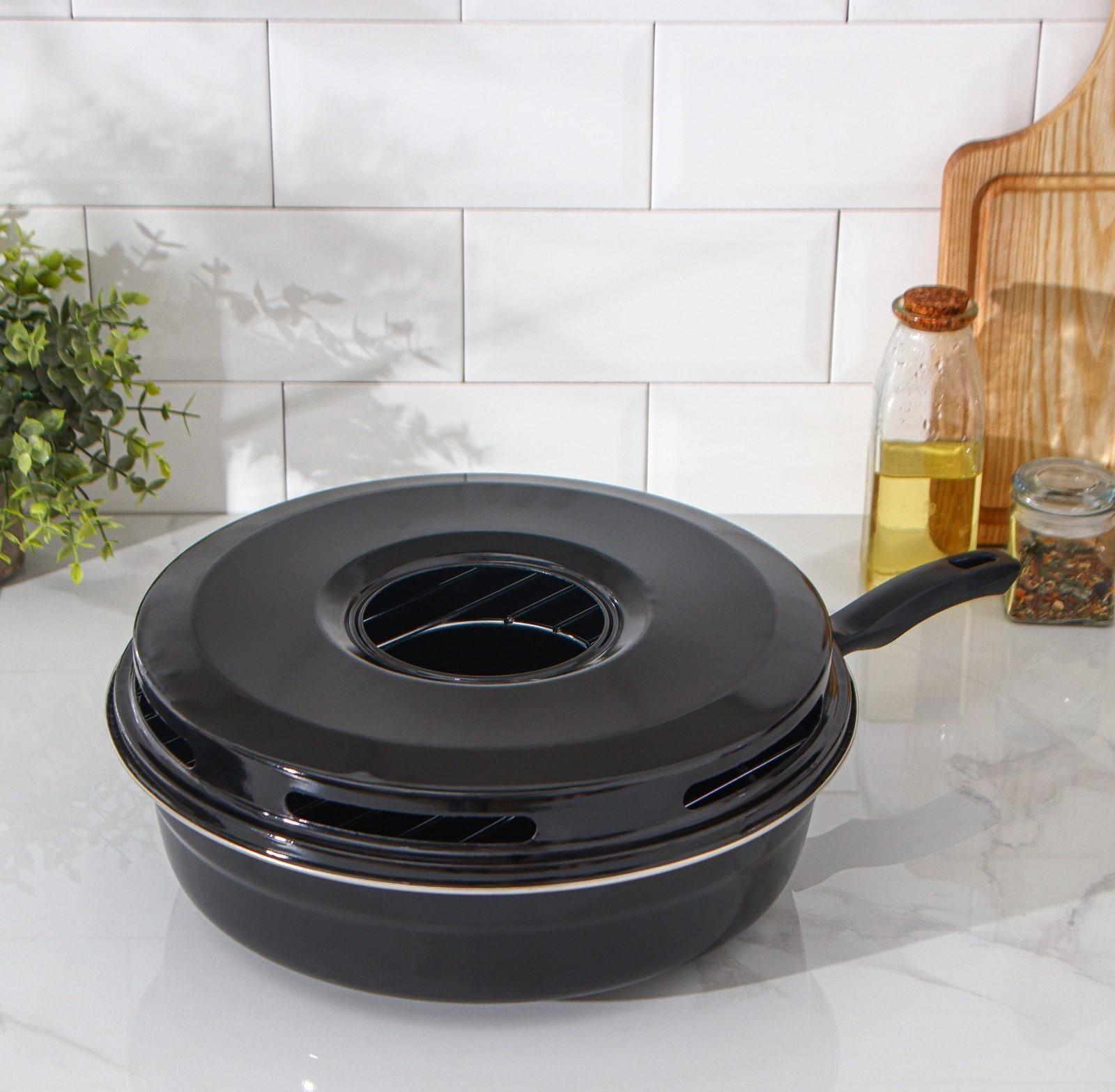 Сковорода- гриль Healthy grill, d=33 см, антипригарное покрытие, цвет чёрный