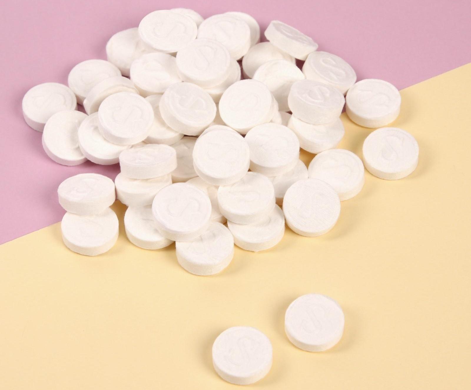 Набор косметических масок для лица, в таблетках, 50 шт, цвет белый