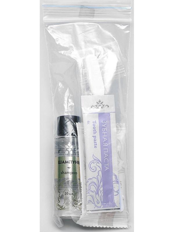 Travel Набор из 3 предметов, Зубной набор, Шампунь в флаконе, Мыло