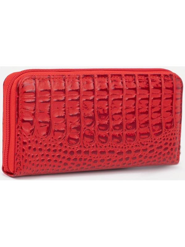 Кошелёк на молнии, цвет красный