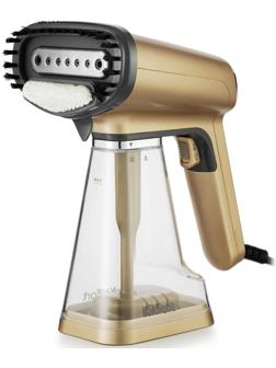 Отпариватель Kitfort КТ-974, ручной, 1200 Вт, 0.35 л, 20 г/мин, шнур 1.9 м, золотистый