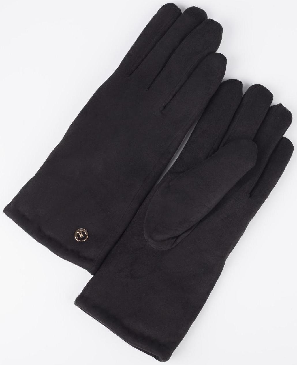 Перчатки женские безразмерные, с утеплителем, цвет чёрный