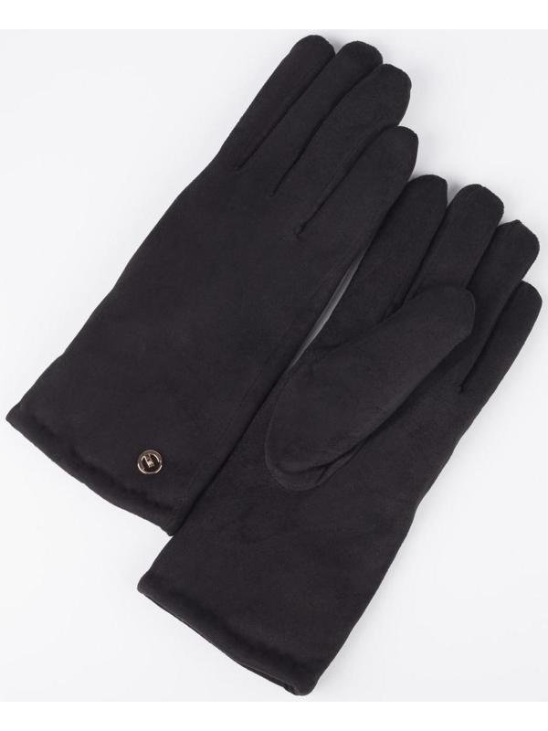 Перчатки женские безразмерные, с утеплителем, цвет чёрный