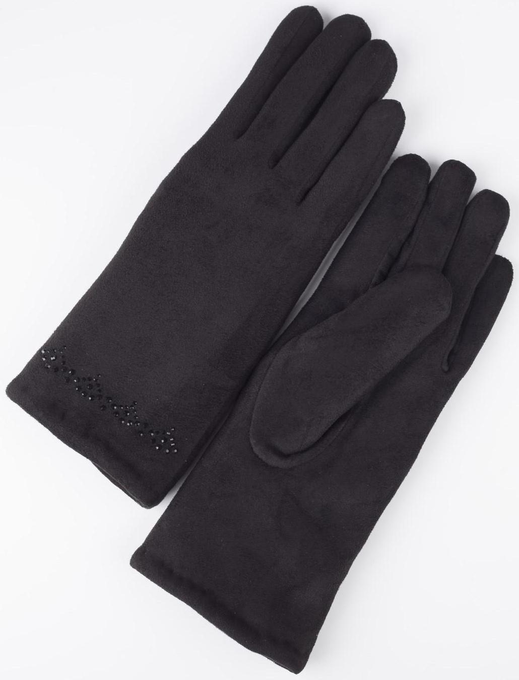 Перчатки женские безразмерные, с утеплителем, цвет чёрный