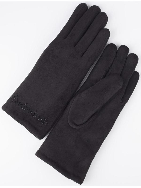 Перчатки женские безразмерные, с утеплителем, цвет чёрный