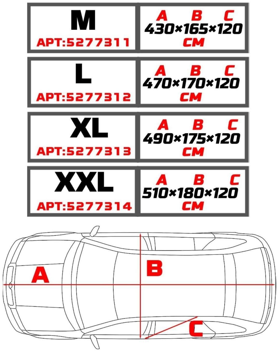 Тент автомобильный CARTAGE, водонепроницаемый, полиэстер, 