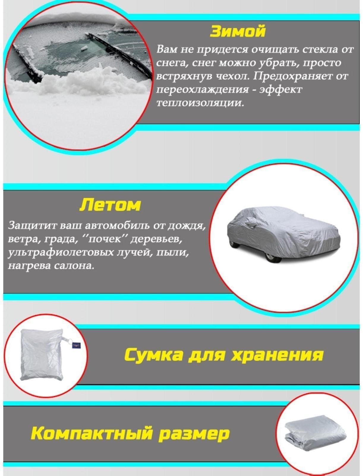 Тент автомобильный CARTAGE, водонепроницаемый, полиэстер, 