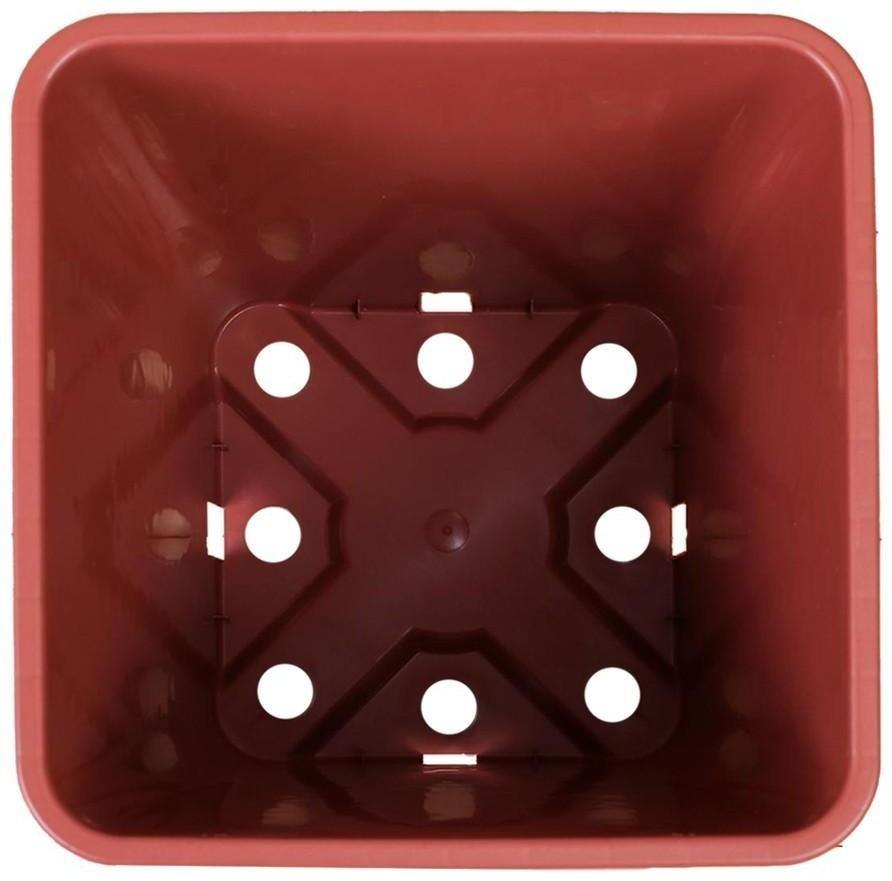 Горшок для рассады, 5 л, 18,5 × 18,5 × 20 см, терракотовый, Greengo