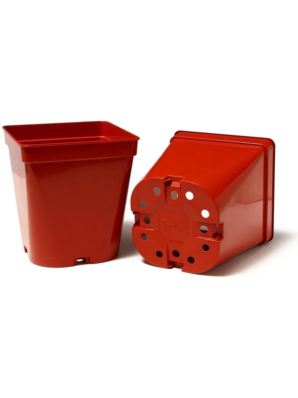 Горшок для рассады, 5 л, 18,5 × 18,5 × 20 см, терракотовый, Greengo