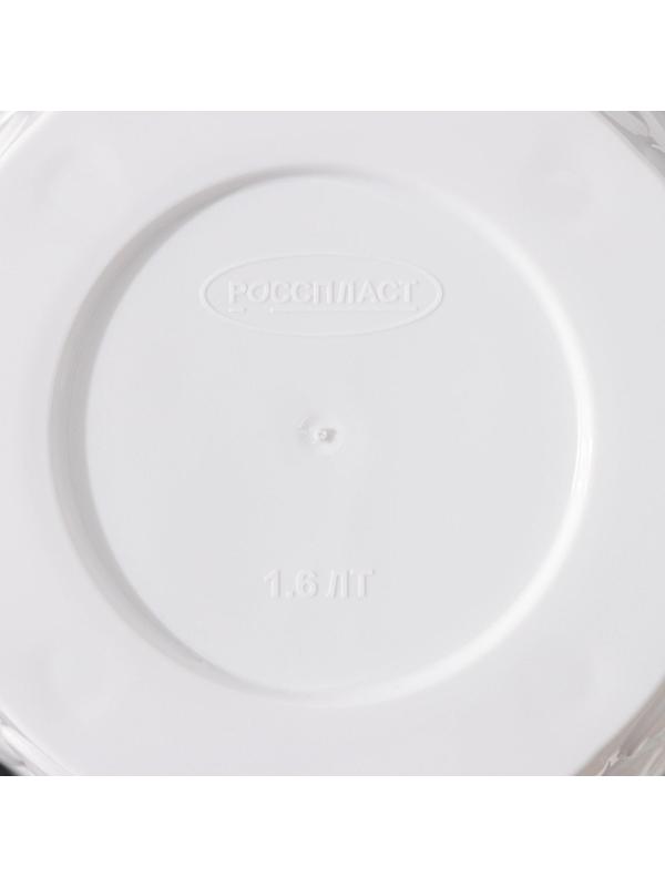 Горшок с поддоном «Камешки», 1,6 л, цвет белый
