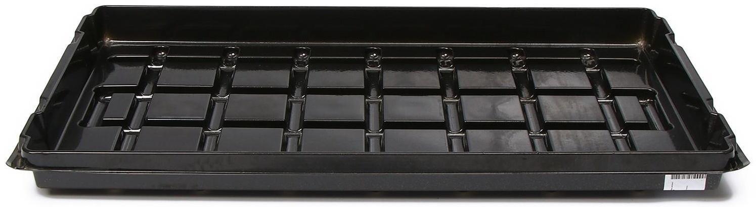 Поддон для рассады, 52 × 31 × 3,5 см, пластик, чёрный