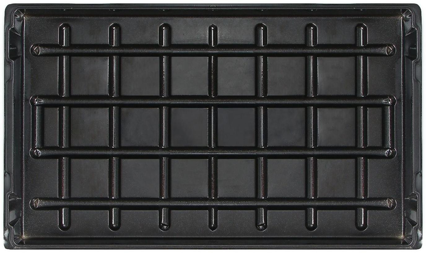 Поддон для рассады, 52 × 31 × 3,5 см, пластик, чёрный