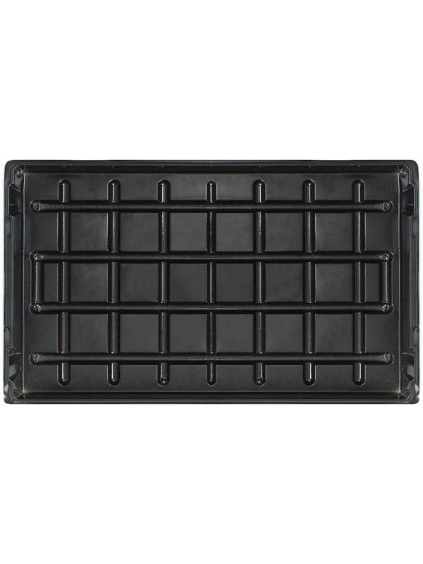 Поддон для рассады, 52 × 31 × 3,5 см, пластик, чёрный