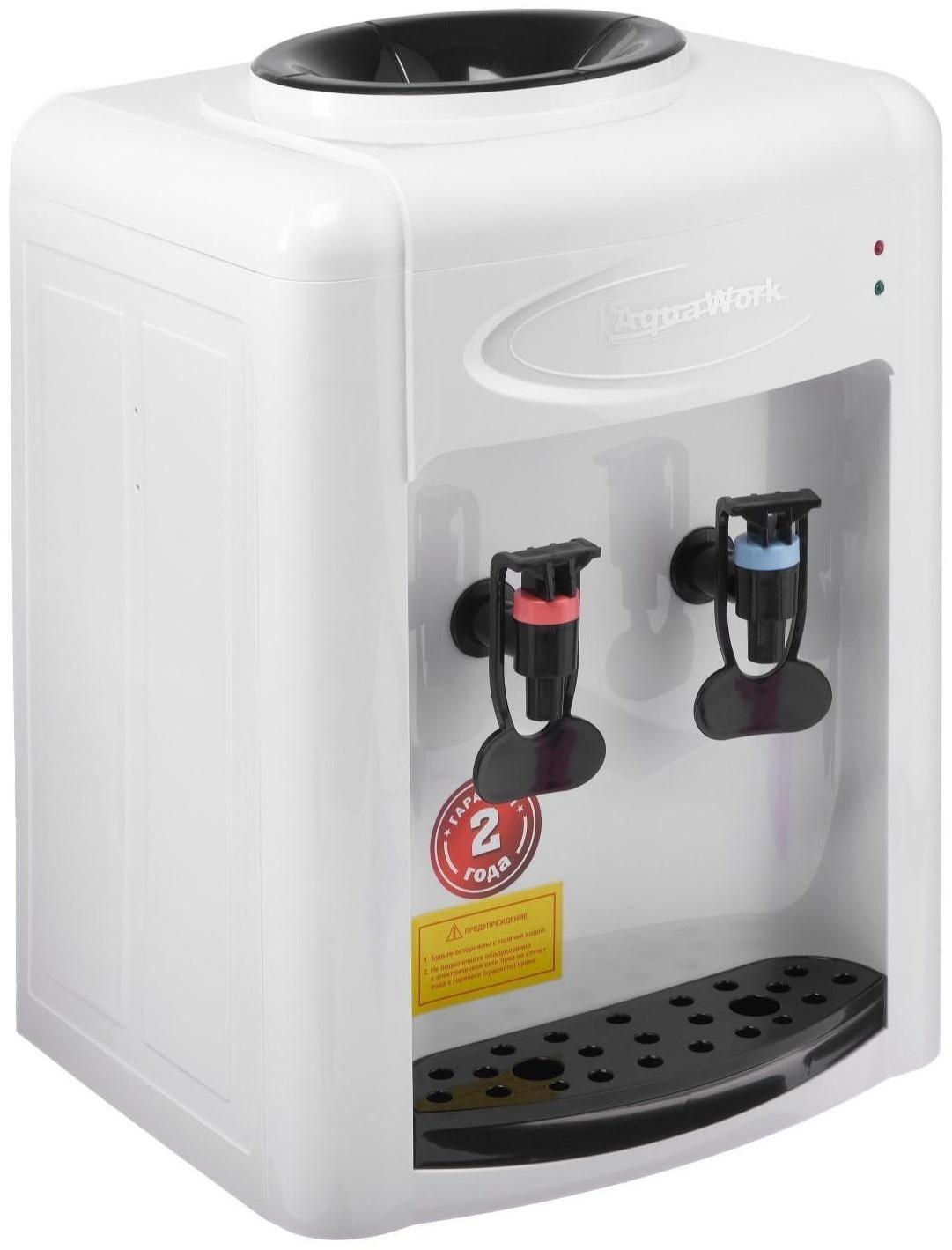 Кулер для воды AquaWork AW 0.7TKR, только нагрев, 700 Вт, бело/черный