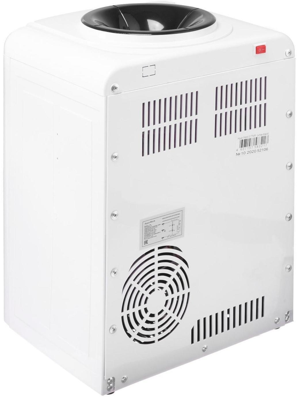 Кулер для воды AquaWork AW 0.7TKR, только нагрев, 700 Вт, бело/черный