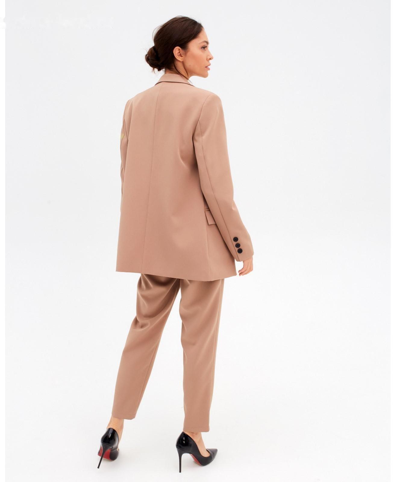 Пиджак женский двубортный MIST размер 52, цвет бежевый