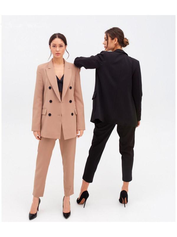 Пиджак женский двубортный MIST размер 52, цвет бежевый