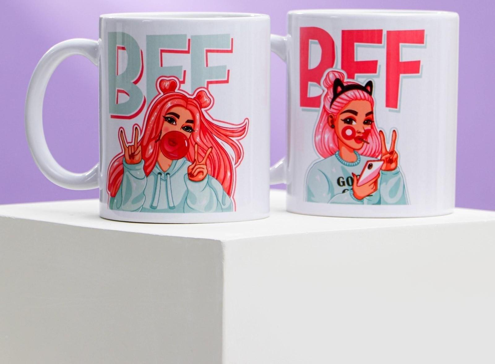 Подарочный набор  «Для лучших подруг», кружки 2 шт, 320 мл