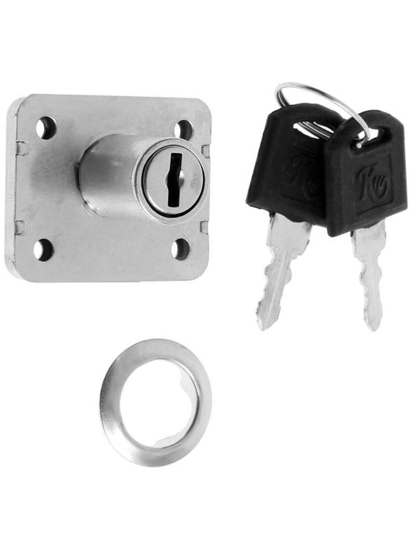 Мебельный замок, оцинкованный , 2 английских ключа