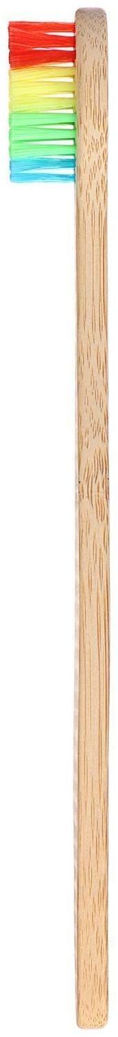 Бамбуковая зубная щётка средней жёсткости, микс цветов