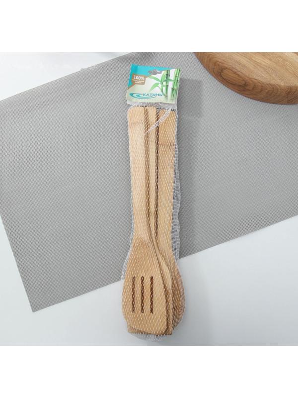 Набор кулинарных лопаток, 31 см, 5 шт, бамбук