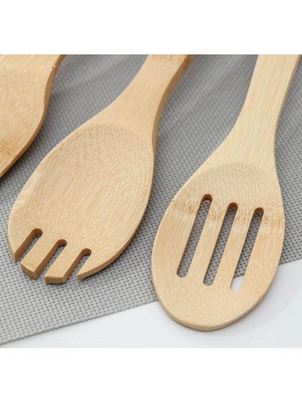 Набор кулинарных лопаток, 31 см, 5 шт, бамбук