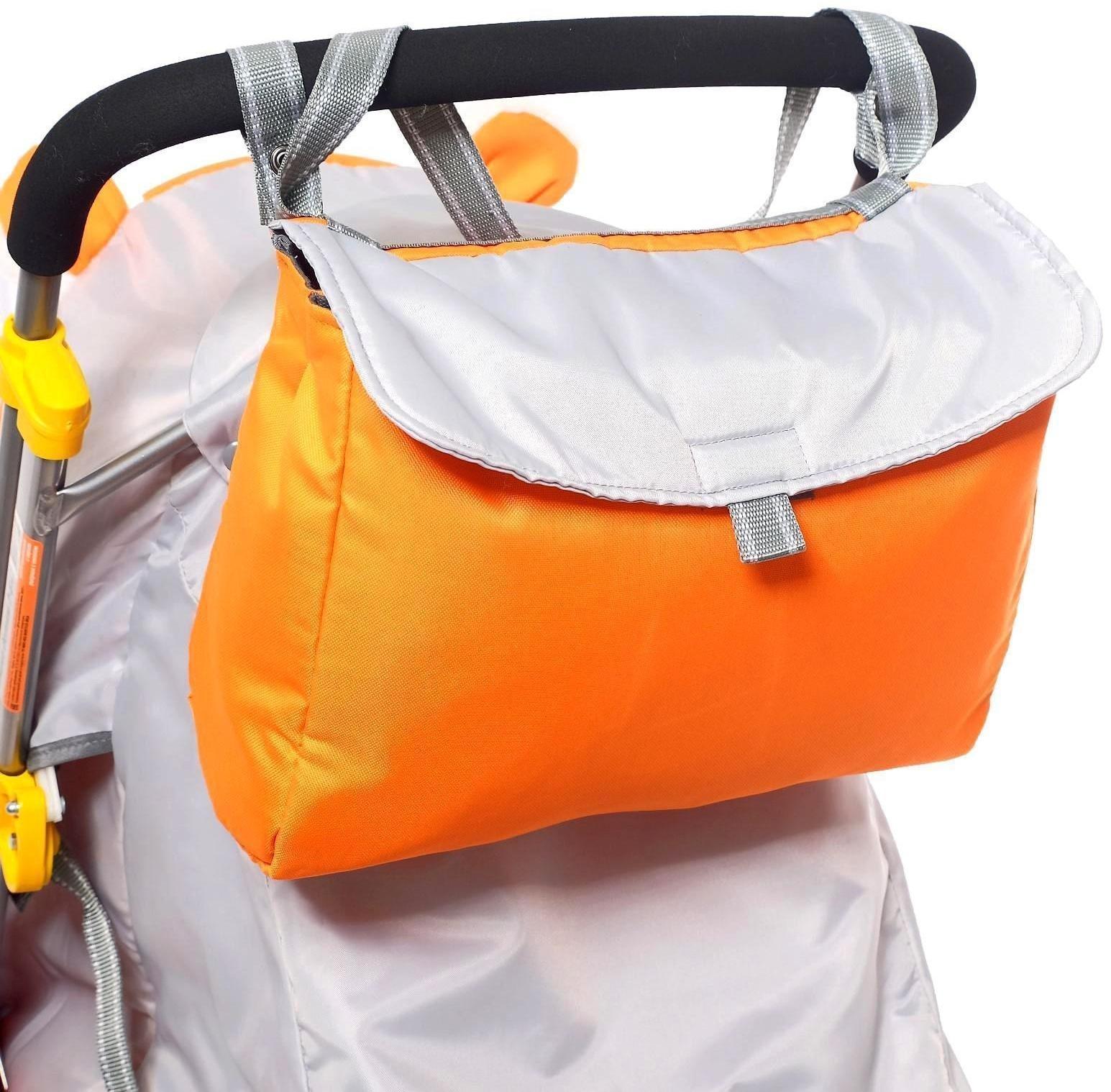 Санки-коляска «Ника детям 7-6», с ёжиком, цвет оранжевый/серый