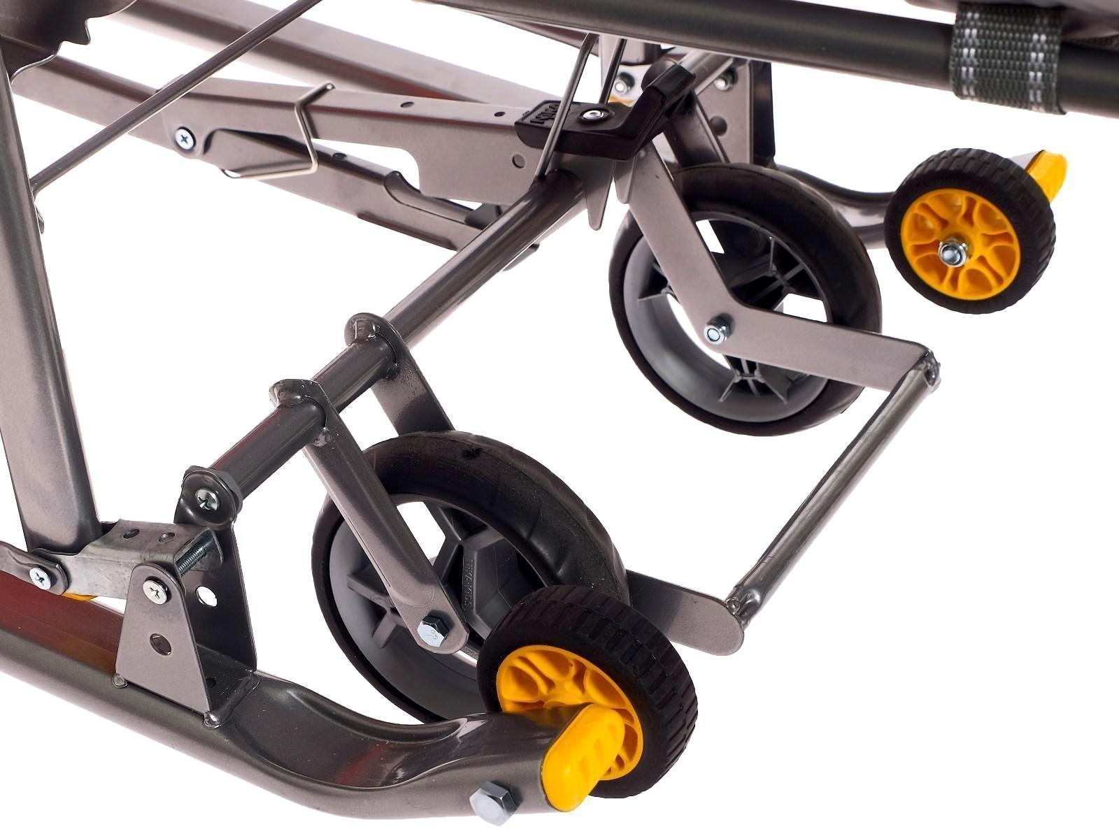 Санки-коляска «Ника детям 7-6», с ёжиком, цвет оранжевый/серый