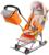 Санки-коляска «Ника детям 7-6», с ёжиком, цвет оранжевый/серый