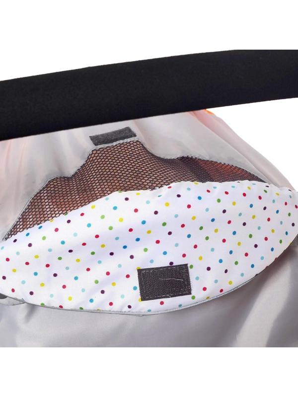 Санки-коляска «Ника детям 7-6», с ёжиком, цвет оранжевый/серый