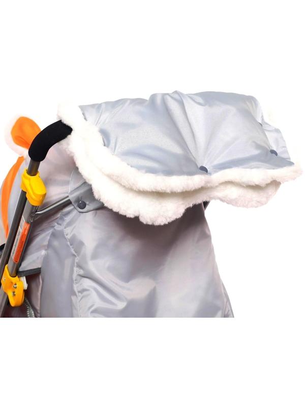 Санки-коляска «Ника детям 7-6», с ёжиком, цвет оранжевый/серый