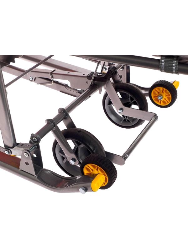 Санки-коляска «Ника детям 7-6», с ёжиком, цвет оранжевый/серый