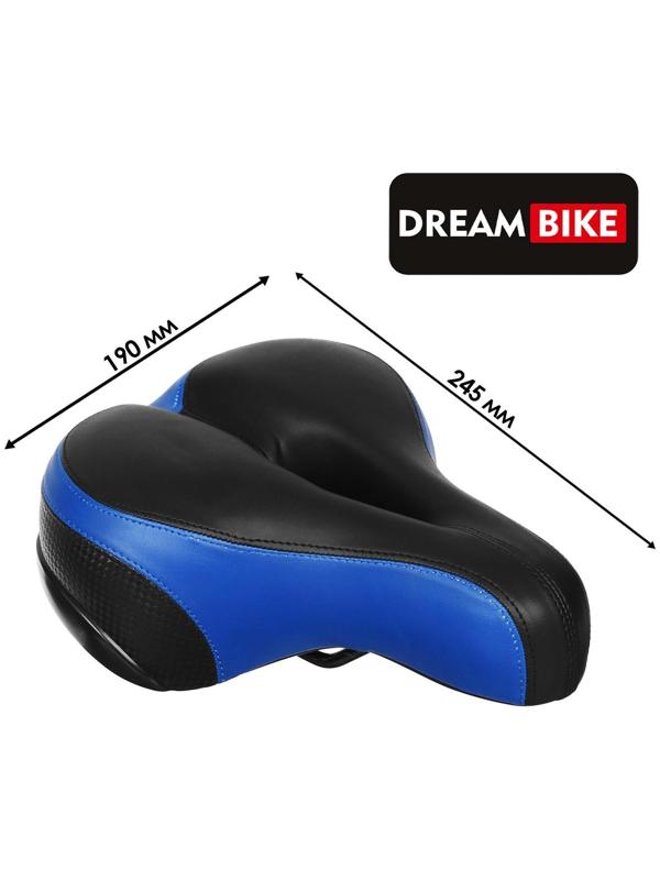 Седло Dream Bike комфорт, цвет синий