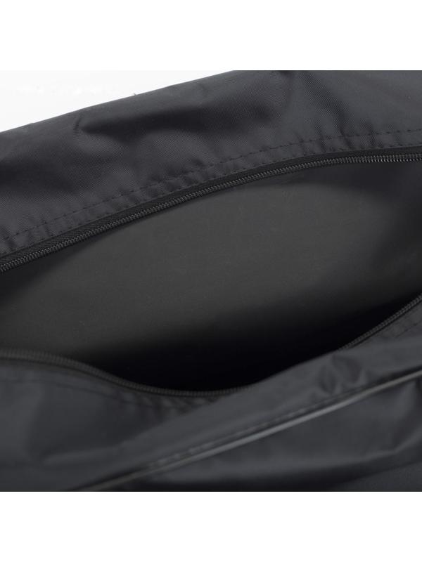 Сумка спортивная на молнии, наружный карман, цвет чёрный