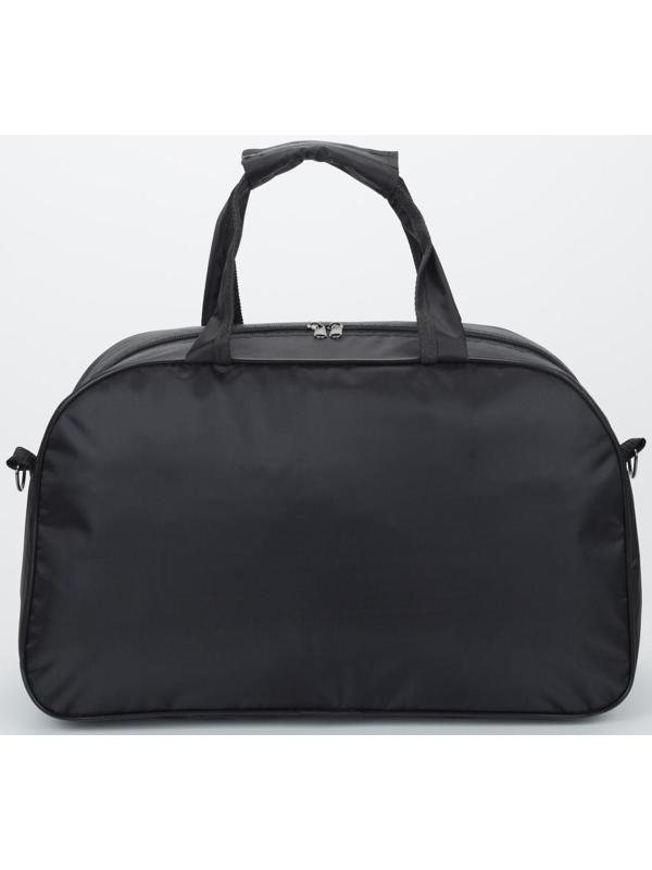 Сумка спортивная на молнии, наружный карман, цвет чёрный