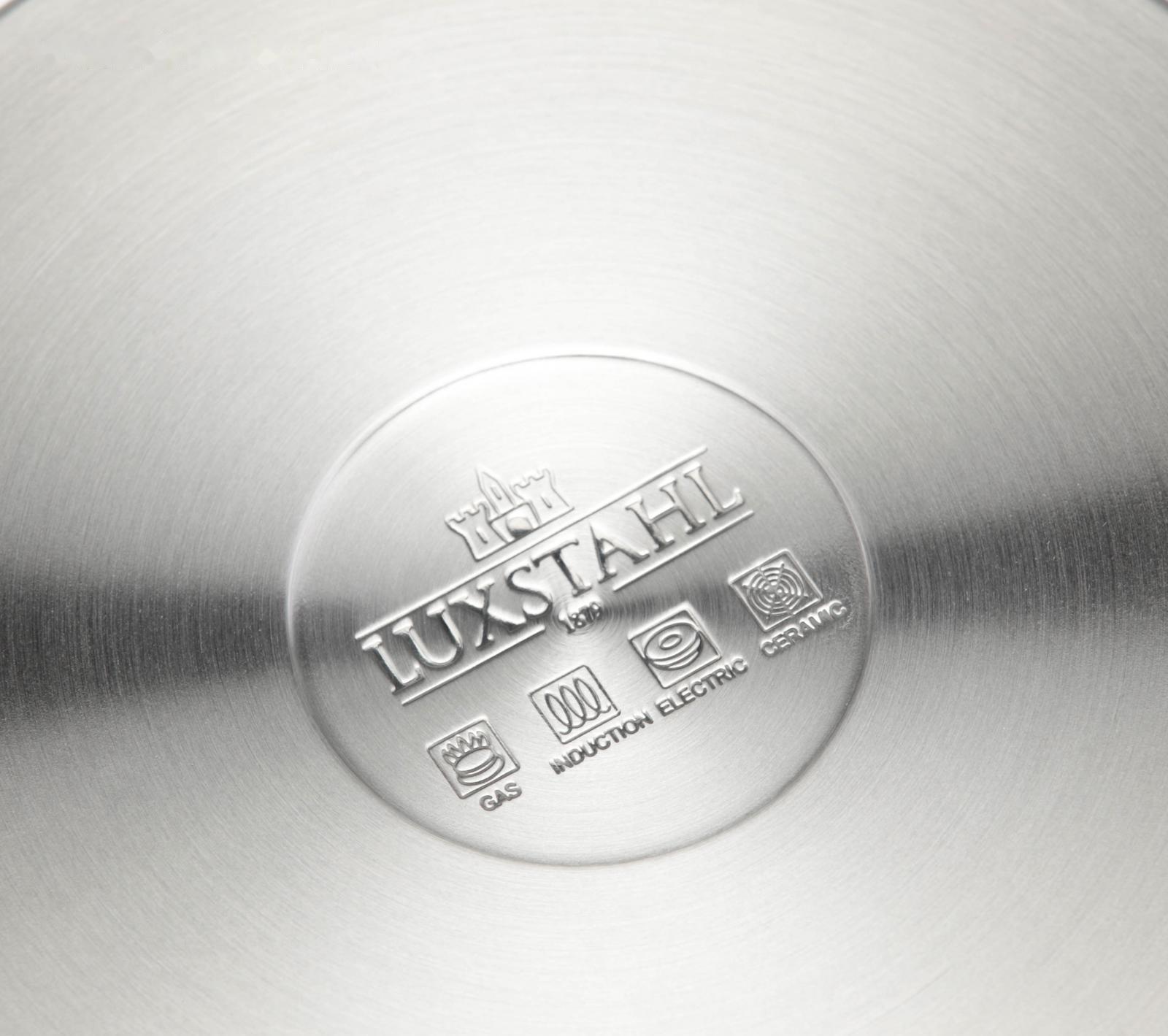 Кастрюля, 3 л, d=21,5 см, h=9,5 см, металлическая крышка, тройное дно, индукция