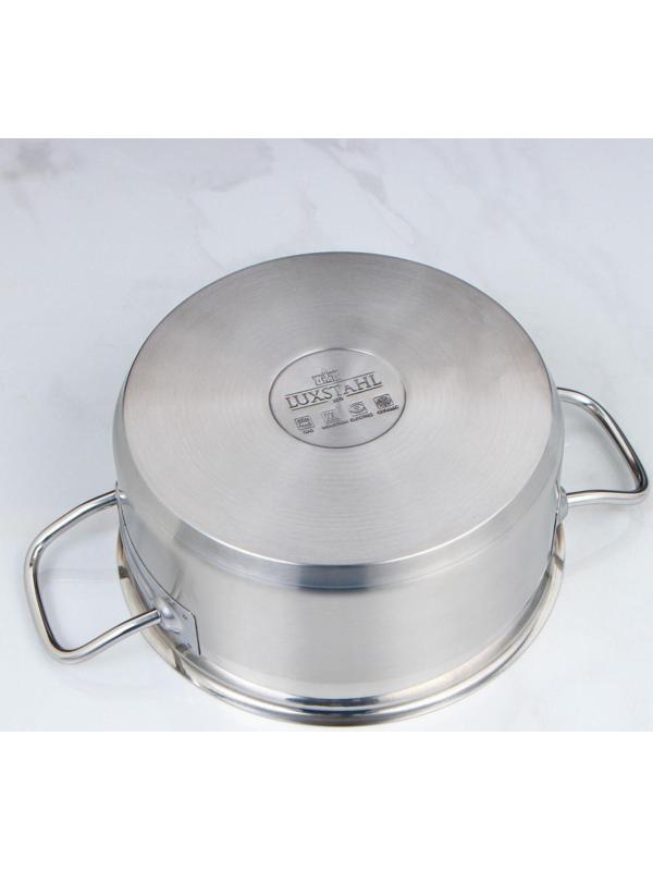 Кастрюля, 3 л, d=21,5 см, h=9,5 см, металлическая крышка, тройное дно, индукция