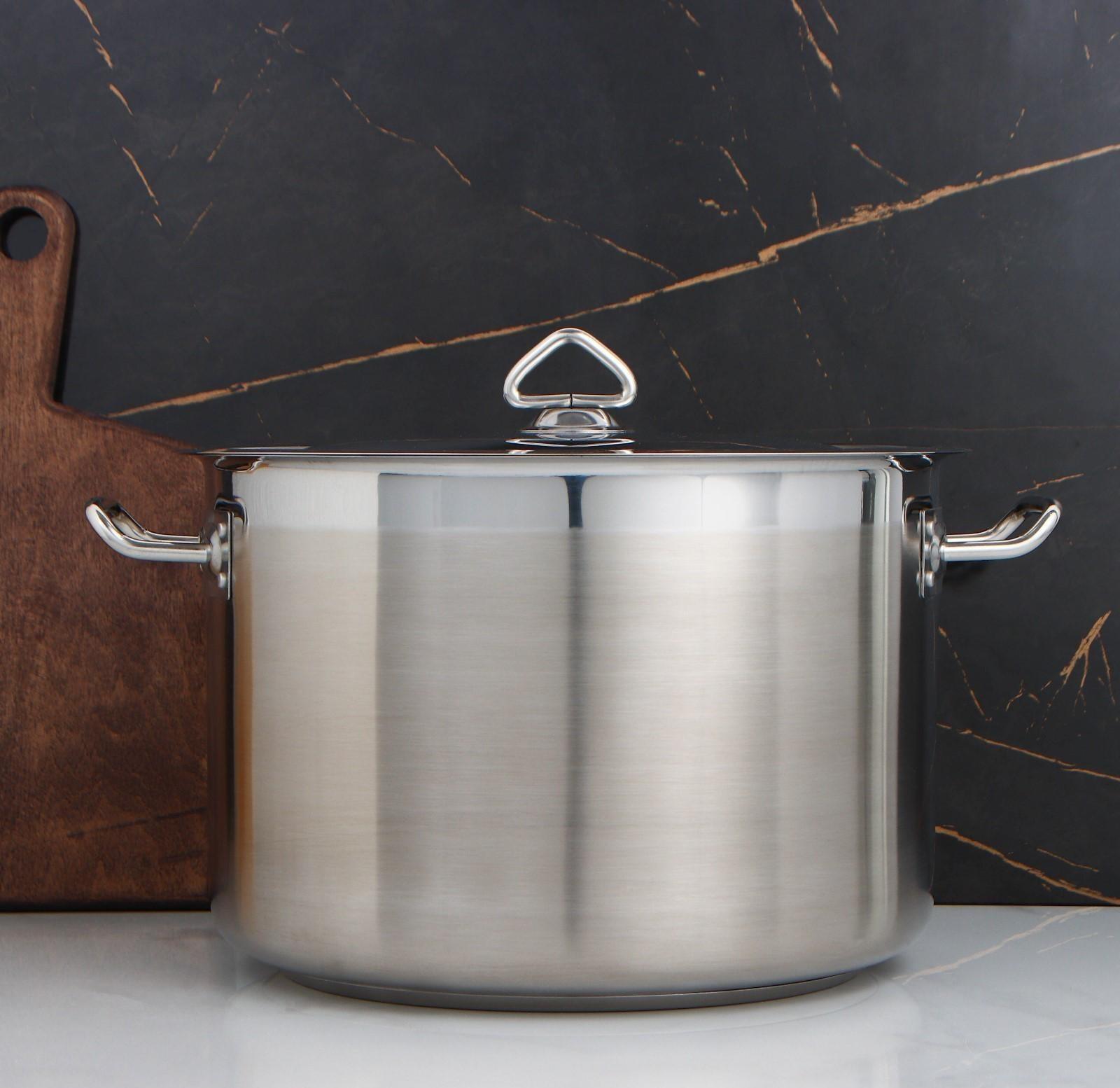 Кастрюля, 15 л, d=31,5 см, h=21 см, металлическая крышка, тройное дно, индукция