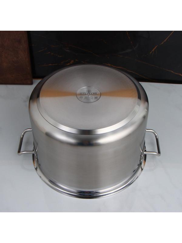 Кастрюля, 15 л, d=31,5 см, h=21 см, металлическая крышка, тройное дно, индукция