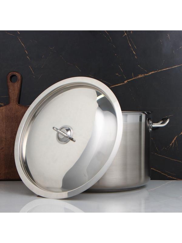 Кастрюля, 15 л, d=31,5 см, h=21 см, металлическая крышка, тройное дно, индукция