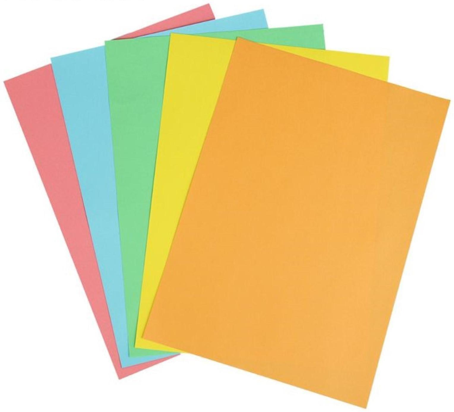 Бумага цветная А5, 100 листов Calligrata Интенсив, 5 цветов, 80 г/м²