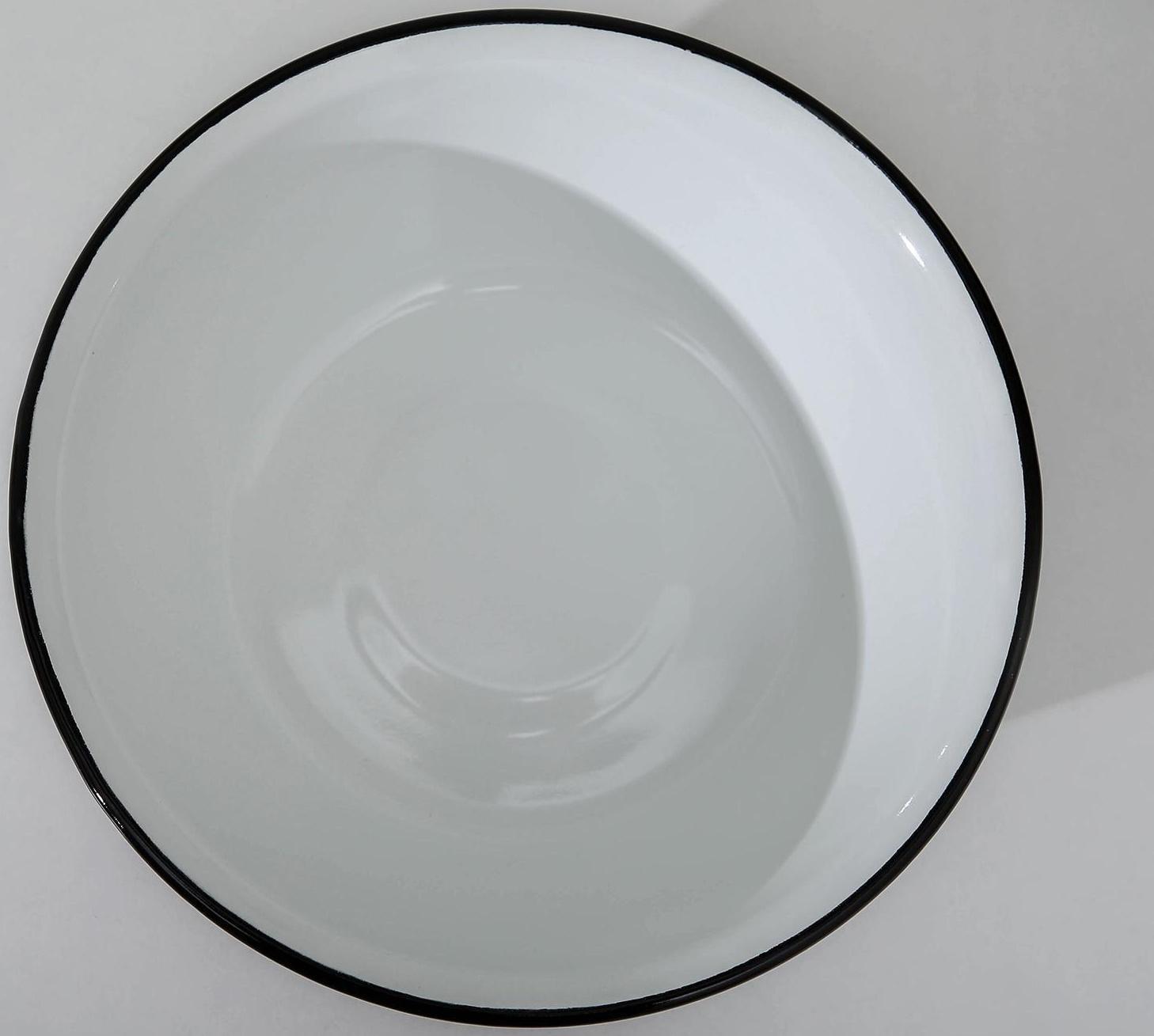 Миска, 2 л, индукция, деколь МИКС, цвет белый