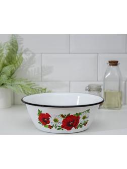 Миска, 2 л, индукция, деколь МИКС, цвет белый