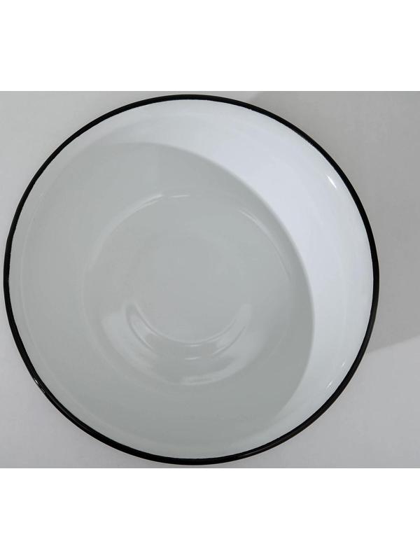 Миска, 2 л, индукция, деколь МИКС, цвет белый