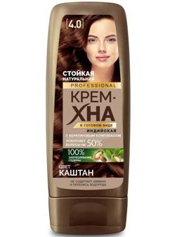 Крем-хна индийская в готовом виде Fitoкосметик Professional, тон каштан, 140 мл