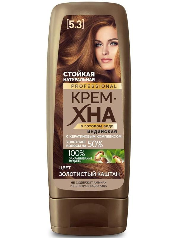 Крем-хна индийская в готовом виде Fitoкосметик Professional, тон золотистый каштан, 140 мл