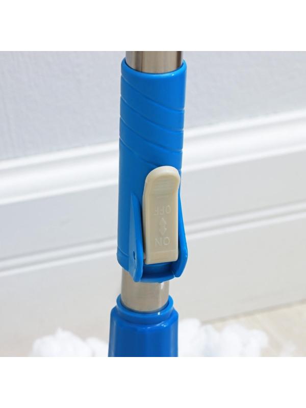 Швабра с отжимом и ведро с металлической центрифугой, 14 л, запасная насадка из микрофибры, цвет МИКС. Разобранный, продаётся кратно боксу